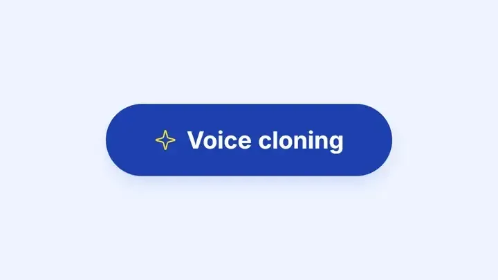 Animation of a consent-first voice cloning flow: record a clean sample, confirm the speaker's consent, then create the voice.